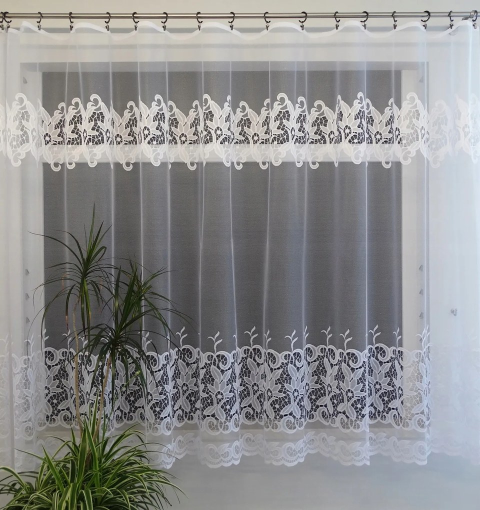 Mg Függöny 45210 Fehér 300x160cm Bt szegélyezett lengyel