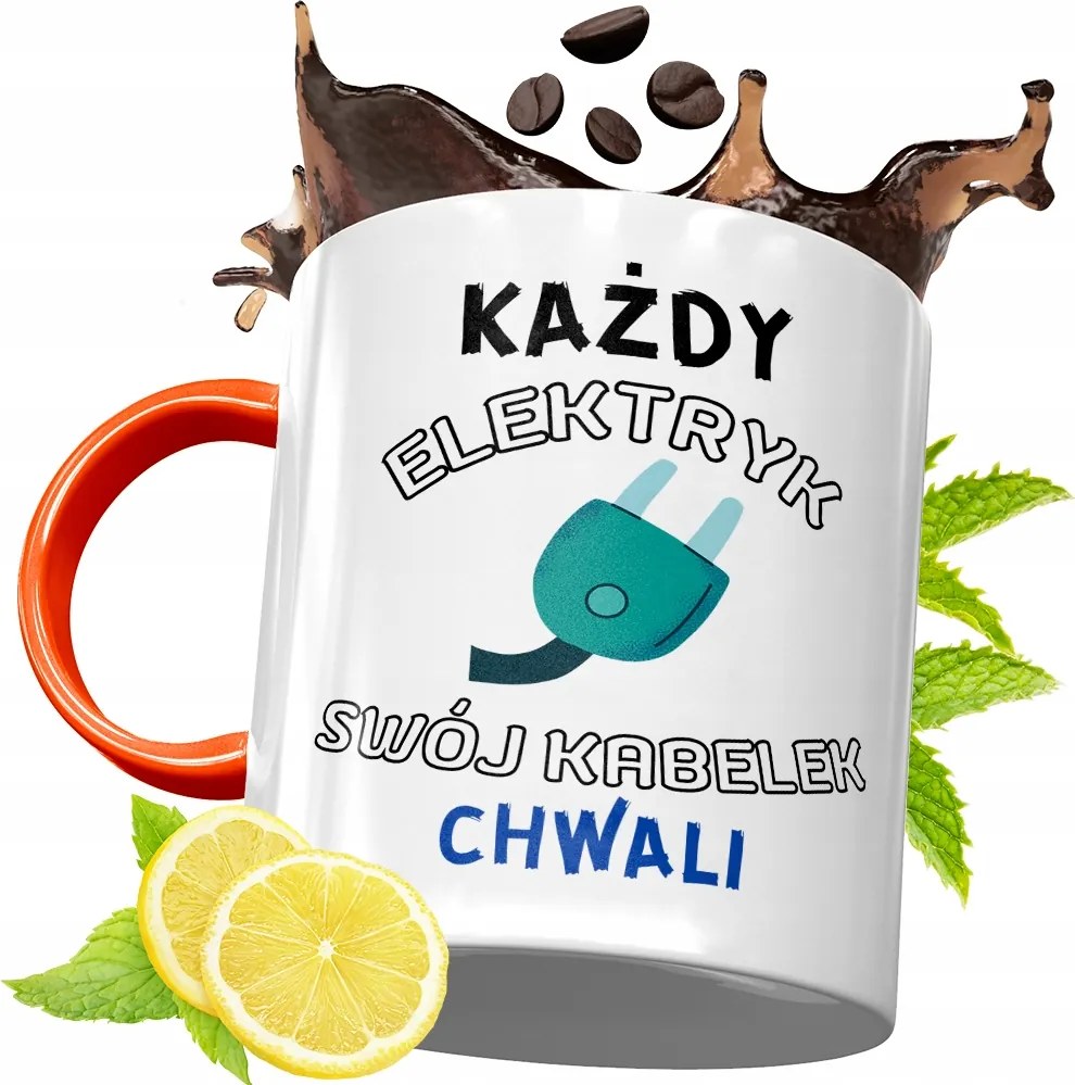 Narancssárga Bögre Villanyszerelőnek Tökéletes Ajándék fényképes nyomtatással