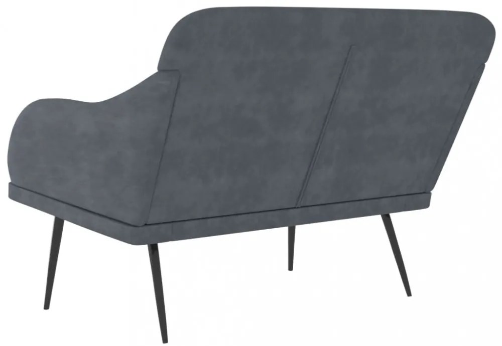 sötétszürke bársonypad 110 x 76 x 80 cm