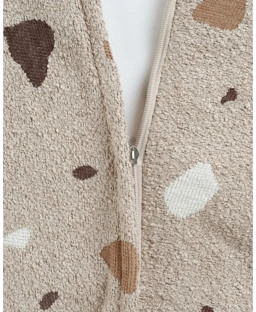 Világosbarna buklé-zsenília gyerek babzsákfotel Terrazzo Square – Wigiwama