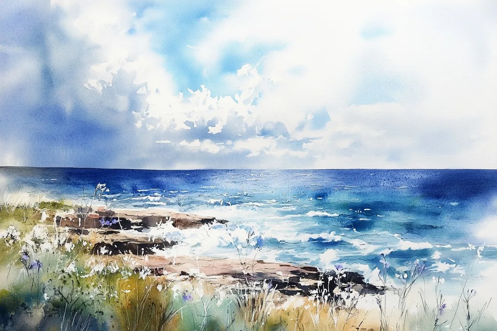 Fotótapéta Flizelina Tájkép Kilátás Tenger Tengerpart Hullámok 368x254 ragasztó