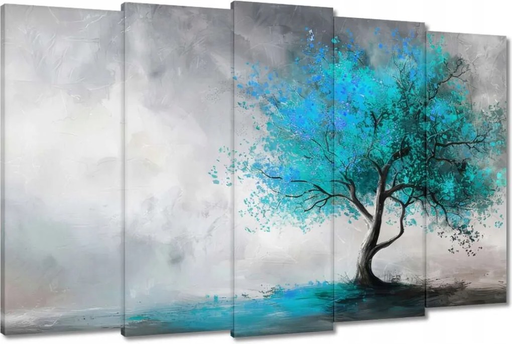 Vászonkép 150x95 Kék fa Modern Art