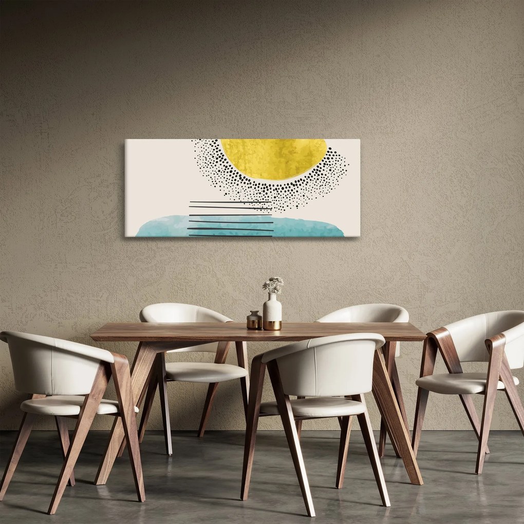 Kép - Absztrakt festmény a strandról N⁰2 (120x50 cm)