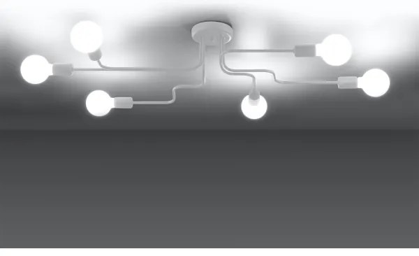 Sollux SL.1443 - Felületre szerelhető csillár VECTOR 6xE27/15W/230V fehér