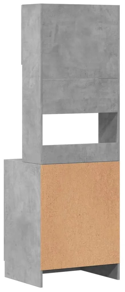 betonszürke szerelt fa konyhaszekrény 60 x 50 x 180 cm