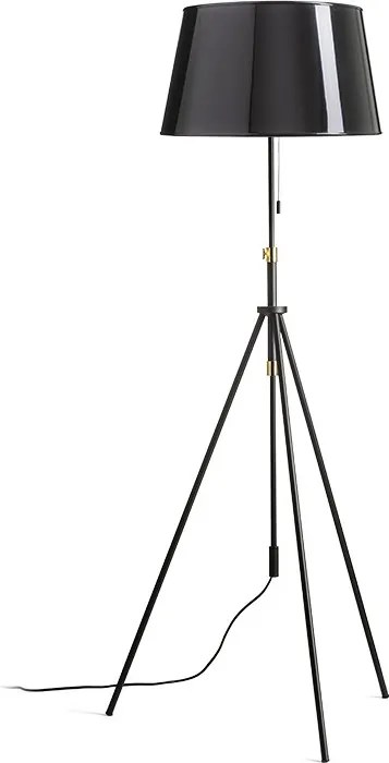 RENDL LUTON/RIDICK stojanová lesklá černá zlatá fólie/černá/kov 230V LED E27 15W