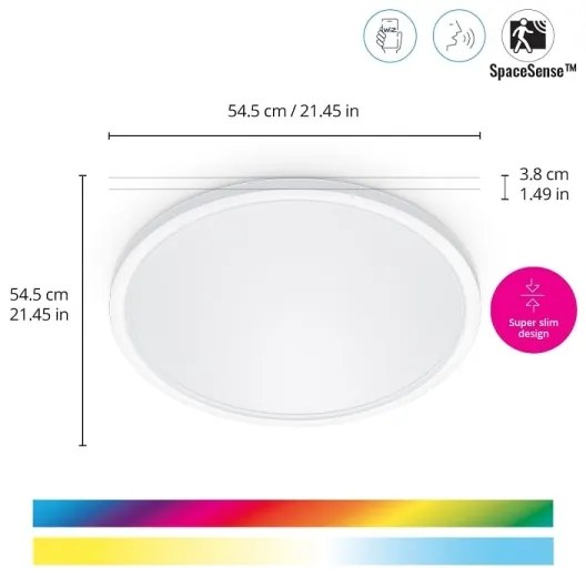 WiZ - LED RGB állítható fényű SUPERSLIM mennyezeti lámpa LED/32W/230V Wi-Fi fehé