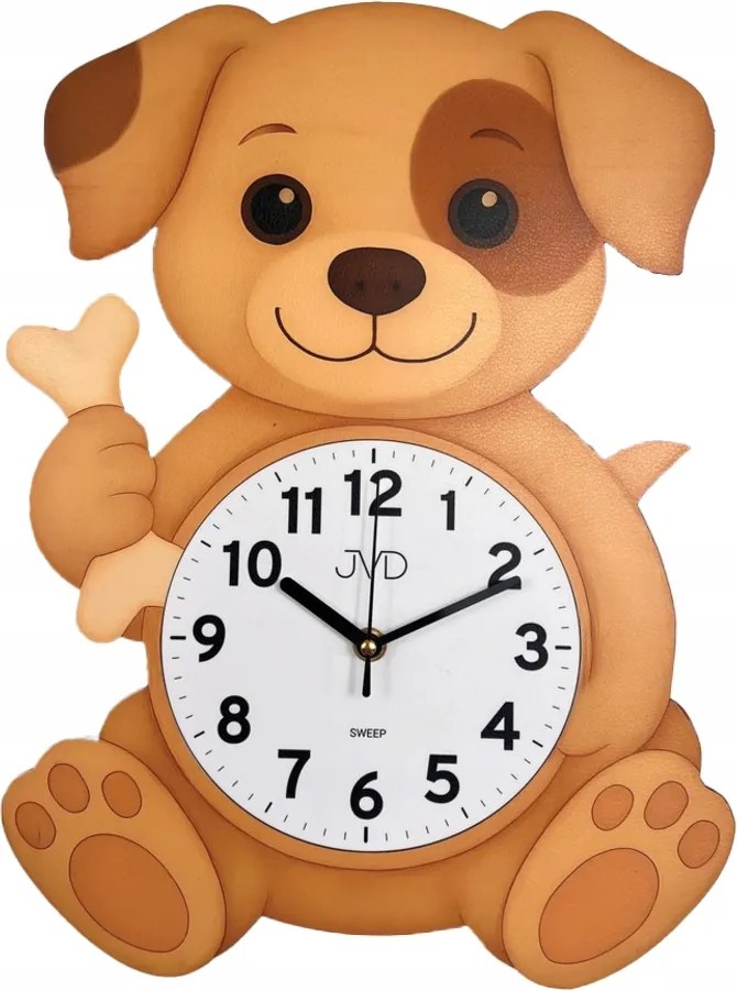 Gyerek Falióra Jvd HJ115 Kutya Nagy Méretű Csendes Mechanizmus Fa