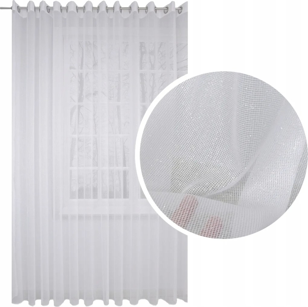 Függöny ezüstözött hálós átvezető 500x250 cm