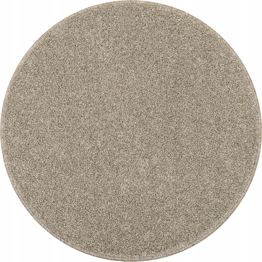 Kerek Szőnyeg Bézs Melange Shaggy Krém Filc Hálószobába Sphinx átm. 100 cm