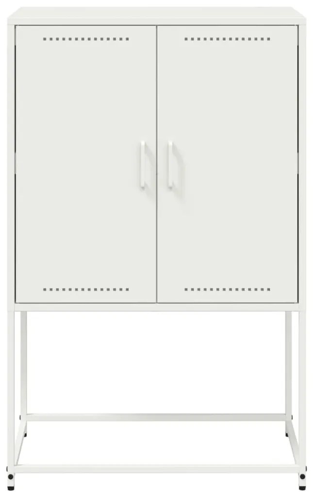 fehér acél magasszekrény 68,5 x 38,5 x 107 cm