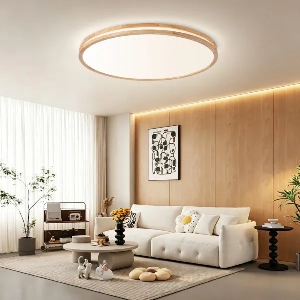 BRILAGI - LED dimmelhető lámpatest MOLINA LED/128W/230V 3000-6000K tölgy, átmérő 100 cm + távirányító