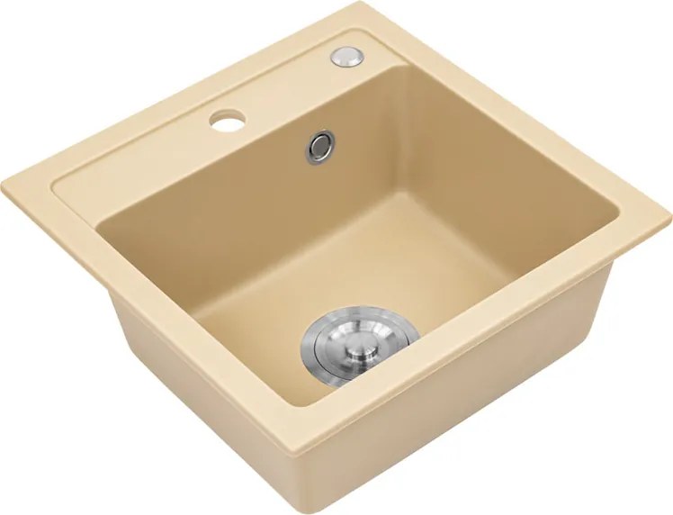 Nia szögletes egy medencés gránit mosogató bézs