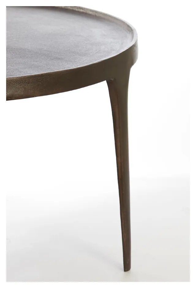 Barna kerek dohányzóasztal szett 2 db-os ø 75 cm Tobias – Light &amp; Living