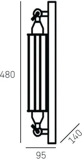 Cosmolight YORK W01349BR Fali lámpa 1x40W/E27