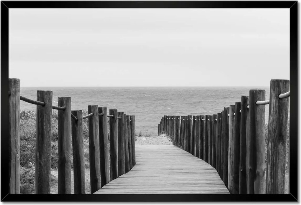 Poszterek keretben 60x40 Sétány közel a parthoz