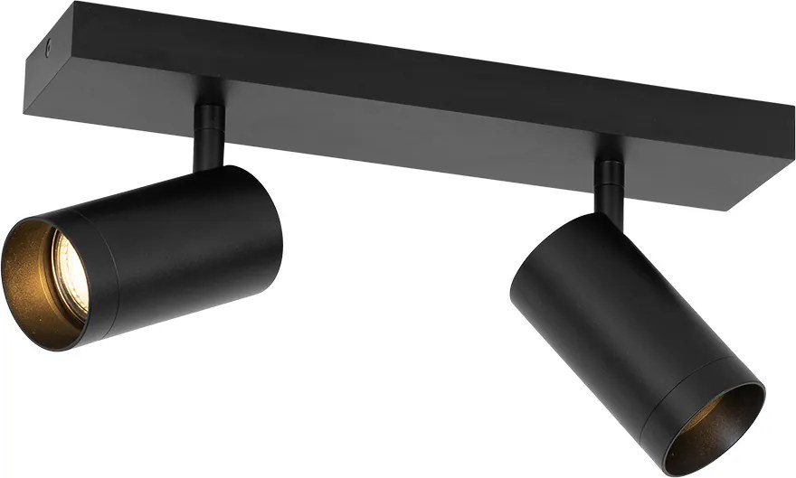 Okos mennyezeti spotlámpa fekete, állítható, 2 izzós, 2 Wifi GU10 50mm-es izzóval - Jeana Luxe