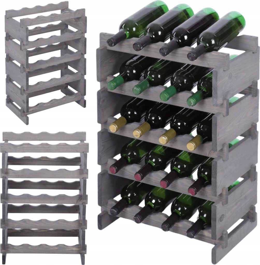 Bortartó állvány moduláris palacktartó állvány 5x4 20 palackhoz szerszám nélküli összeszerelés