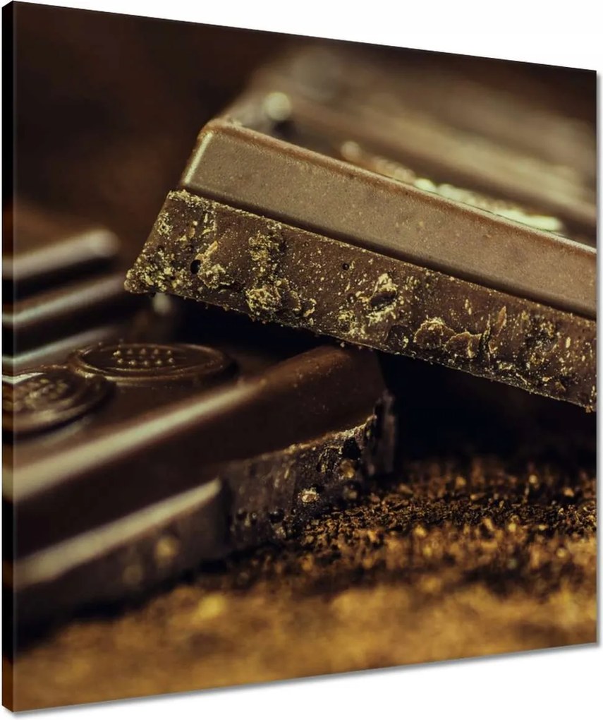 Vászonkép 50x50 Keserű csokoládé Kockák