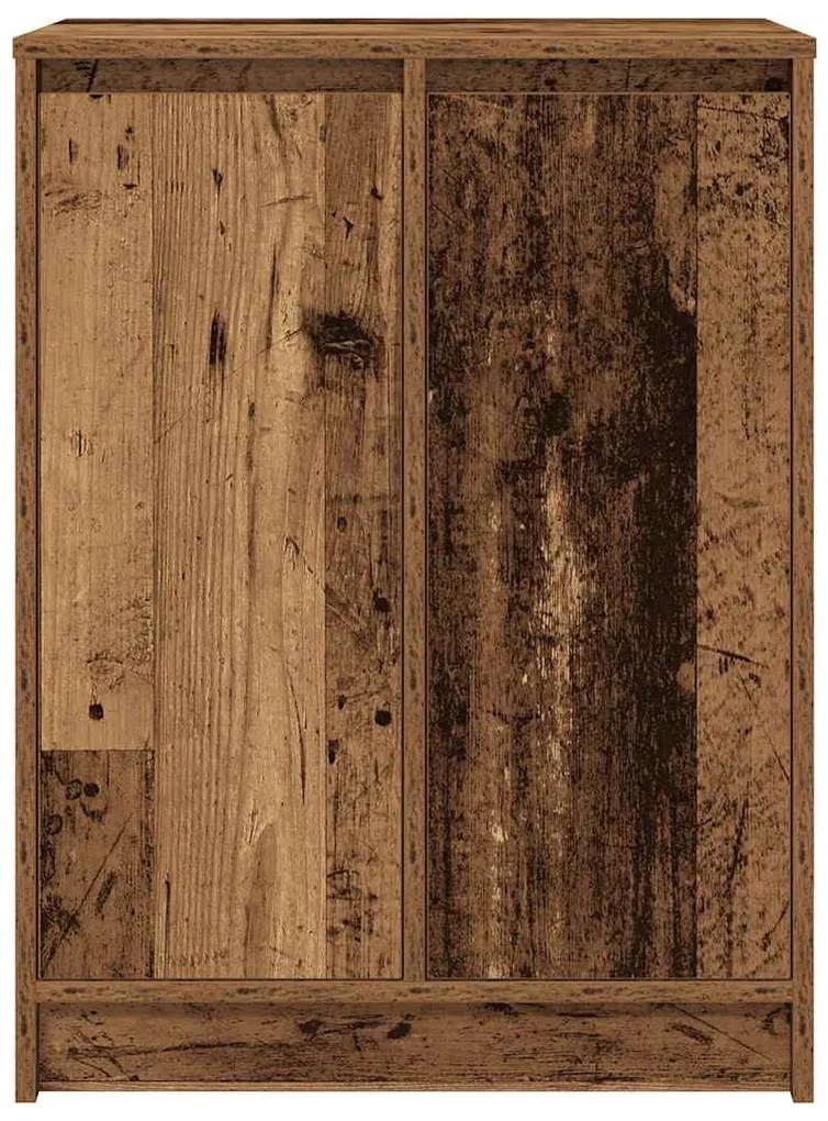 antik fa színű szerelt fa cipőszekrény 57x34x76 cm