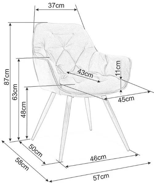 Olíva zöld CHERRY szék műbőrből