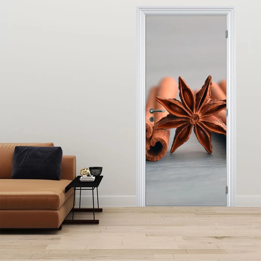 Fotótapéta ajtóra - Fahéj (95x205cm)