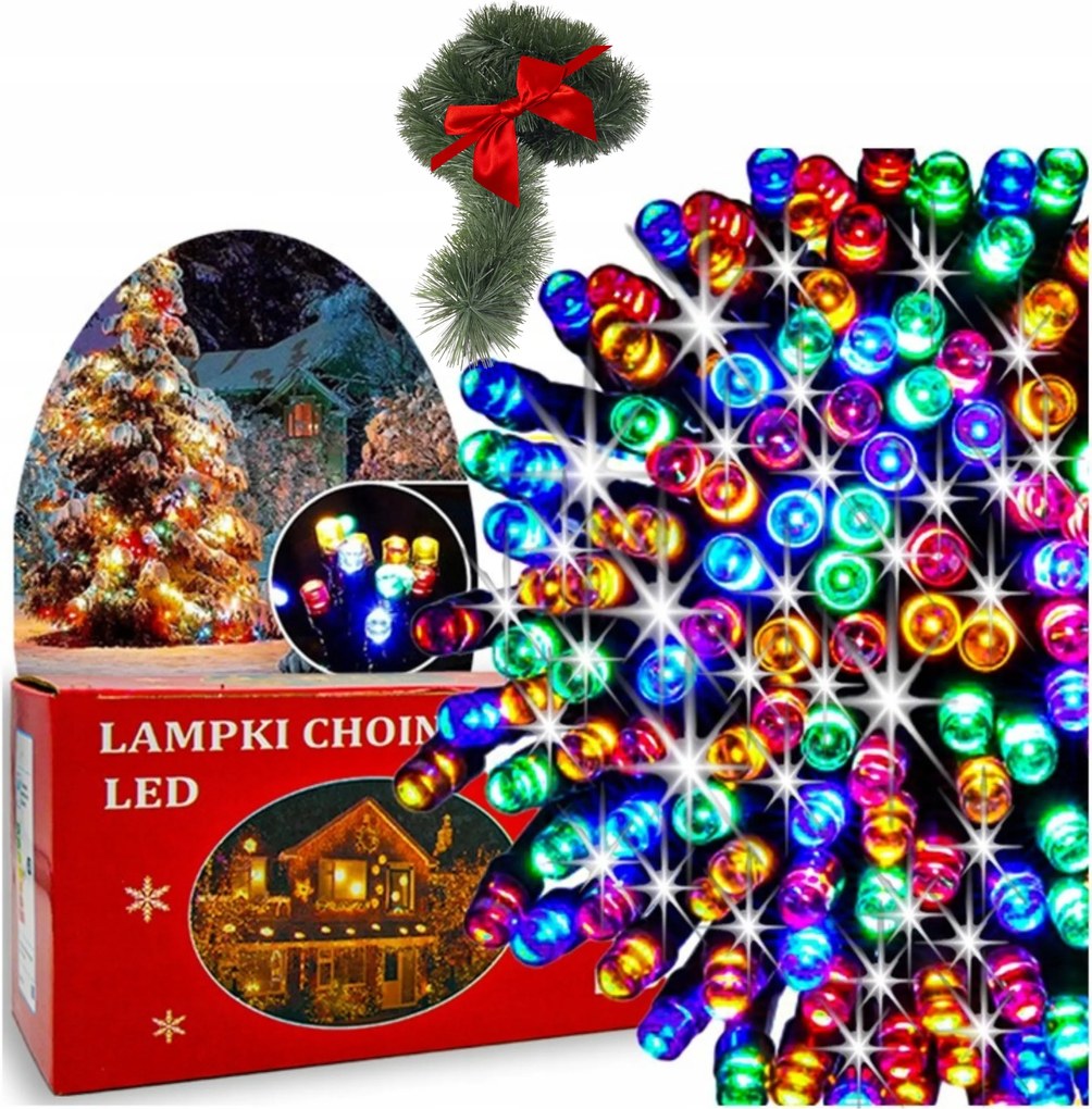 Karácsonyfa Lámpák 200 Led Kültéri Flash Szikra Hatás Vastag Kábel multi