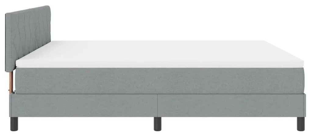 Boxspring Ágy Matraccal Világosszürke 180x200 cm Szövet