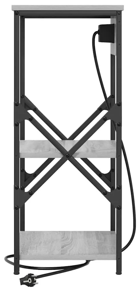Éjjeli Szekrények 2 pcs Szürke sonoma 41 x 31 x 76 cm Faanyag