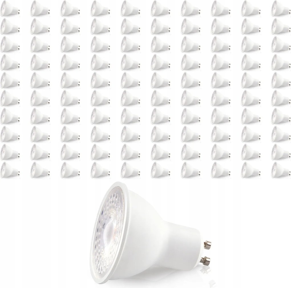 100x Prémium Led izzó GU10 5W Hideg szín 6500K Lls Samsung Led