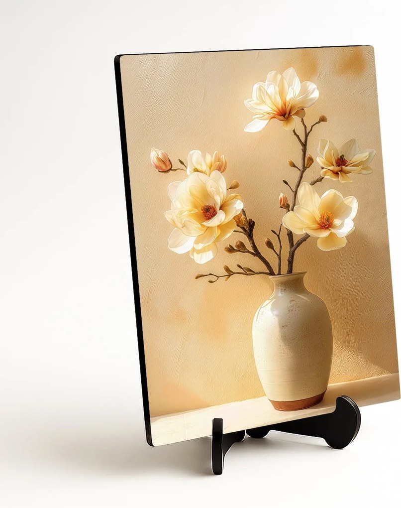 DUBLEZ | Falikép - Sárga magnóliák vázában