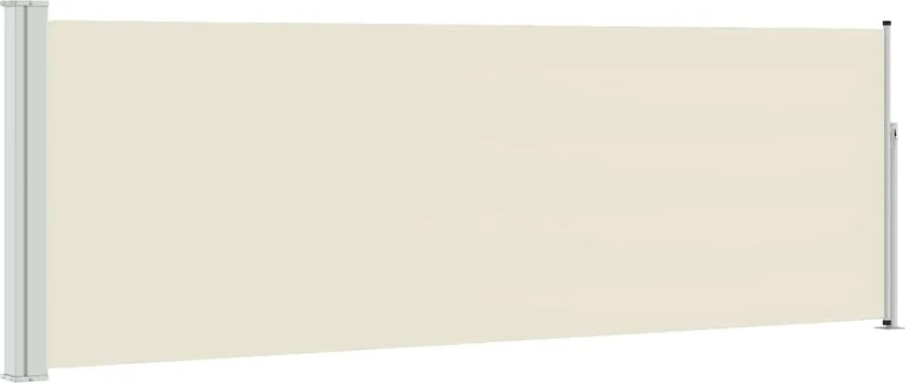 vidaXL krémszínű kihúzható oldalsó teraszi napellenző 100 x 300 cm