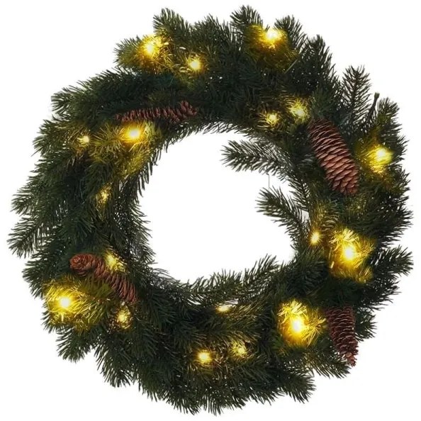 Solight 1V239 - LED Kültéri karácsonyi koszorú 15xLED/3xAA IP44