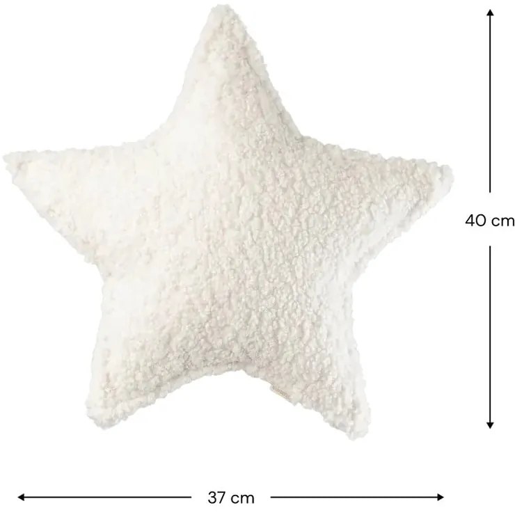 Krémszínű buklé párna gyerek kanapéhoz Star – Wigiwama