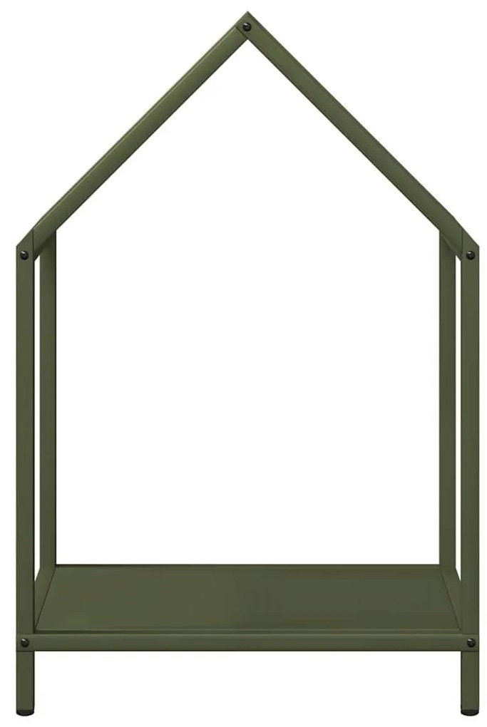 olívazöld hidegen hengerelt acél tűzifatároló 40x25x60 cm