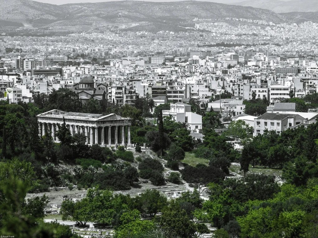 Poszter 40x30cm Kilátás Héphaisztosz templomára, Assaf Frank