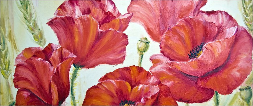 Kép - Pipacsvirágok (120x50 cm)