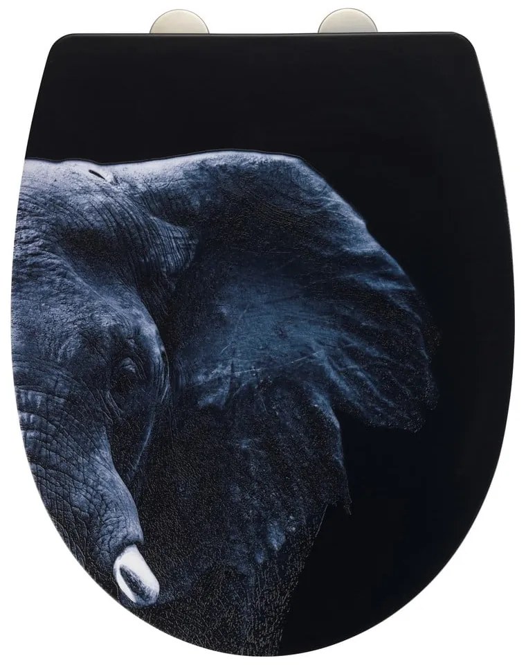 Elephant fekete rozsdamentes acél wc-ülőke - Wenko
