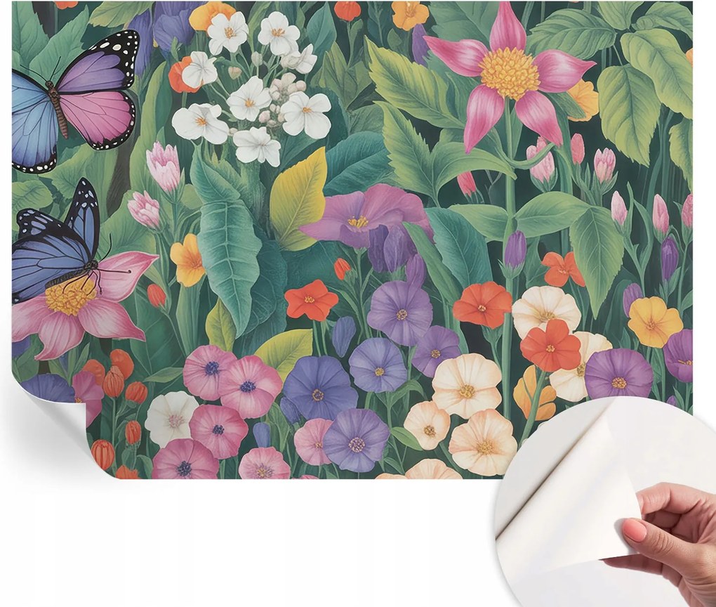 Dekoratív öntapadós fotótapéta irodába Virágos robbanás 312x219 cm