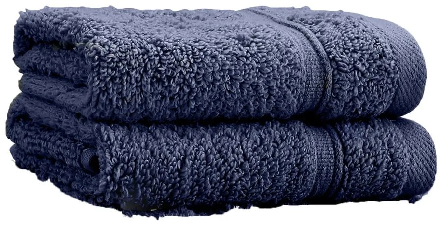 Sötétkék frottír pamut törölköző szett 2 db-os 30x30 cm Zero Twist – Catherine Lansfield