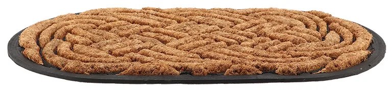 Szőtt mintás gumi és kókuszrost lábtörlő, 75 x 45 cm