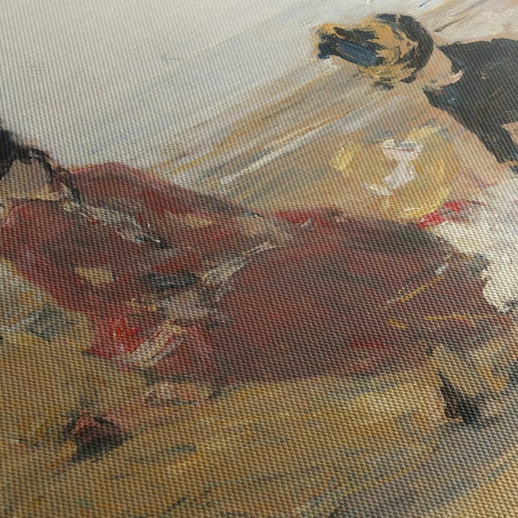 Kép - Eugène Boudin, On the Beach, Trouville, reprodukciók (120x50 cm)