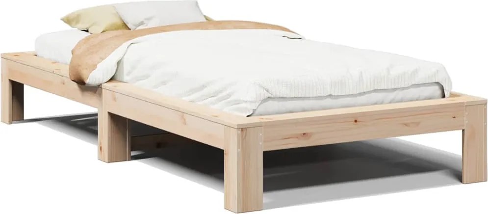 vidaXL tömör fenyőfa ágy matrac nélkül 90 x 200 cm