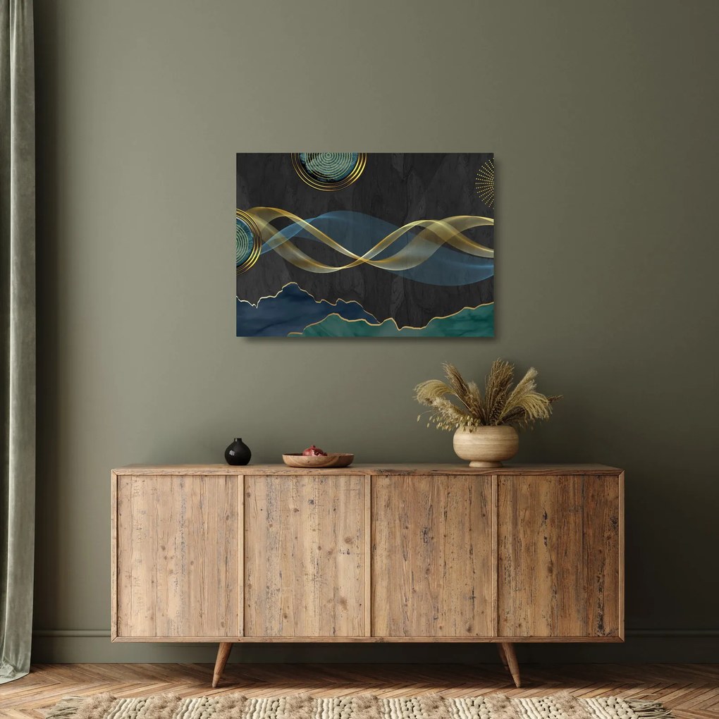 Kép - Absztrakció (üvegen) (70x50 cm)