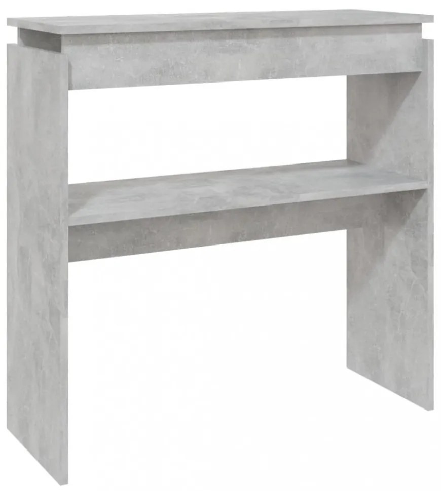 betonszürke szerelt fa tálalóasztal 80 x 30 x 80 cm