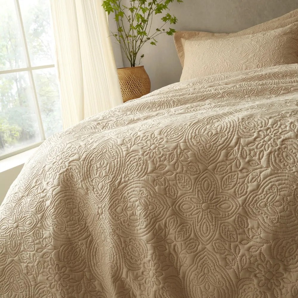 Bézs kétszemélyes hosszabbított ágyneműhuzat 230x220 cm Casablanca Pinsonic – Pineapple Elephant