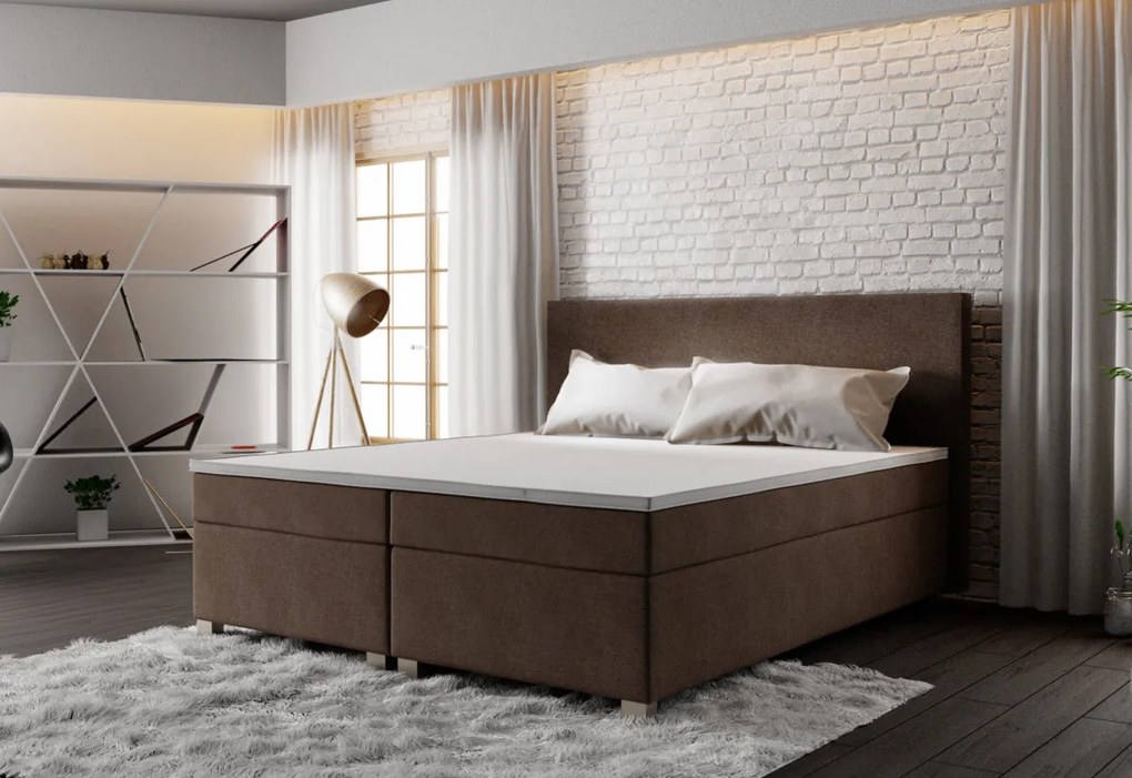 ISLAND Boxspring kárpitozott ágy - cosmic100 / 140x200 / felső matraccal