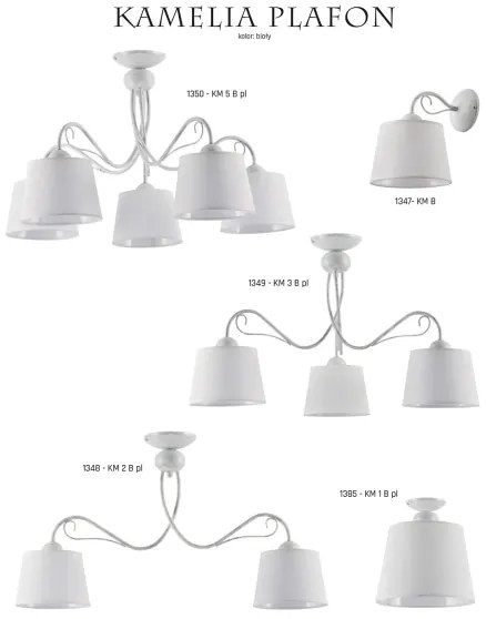 Jupiter 1385 - KM 1 B pl - KAMELIA mennyezeti lámpa 1xE27/60W/230V