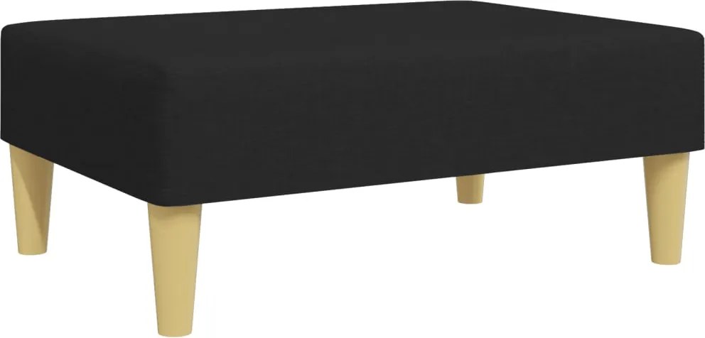 vidaXL fekete szövet lábzsámoly 77x55x31 cm