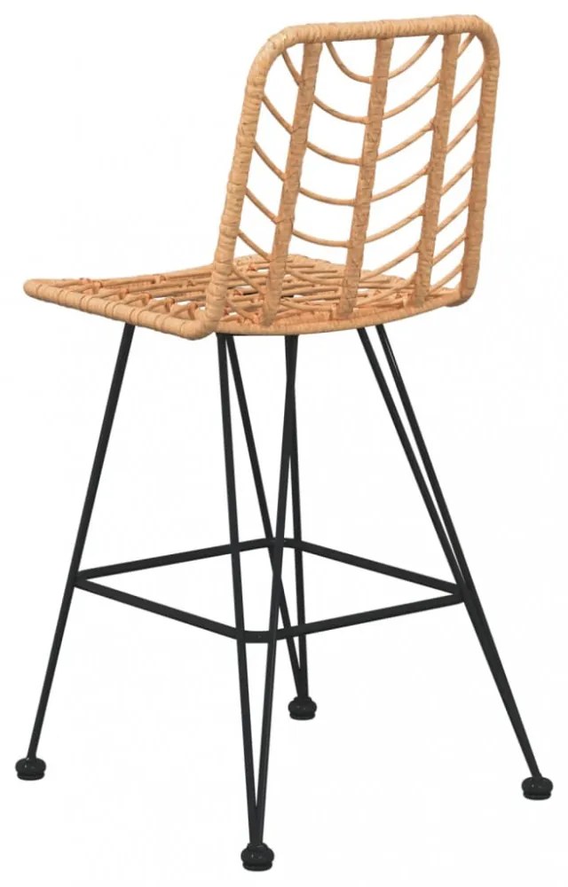 2 db bárszék polietilén rattan és acél 45 x 56 x 103,5 cm